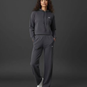 Alo Premium Lounge Tracksuit- Dark Grey
