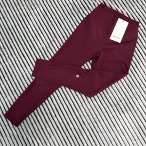 Lulu Hige-waist leggings -Burgundy